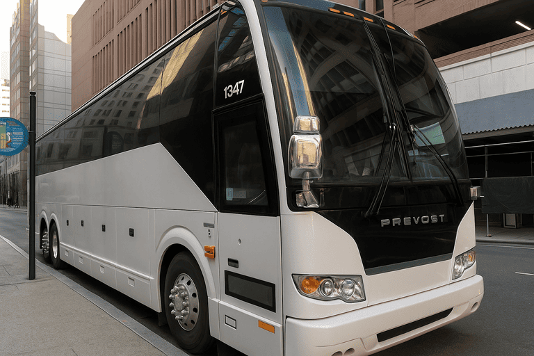 a Charter Bus Rental Newport News coach bus