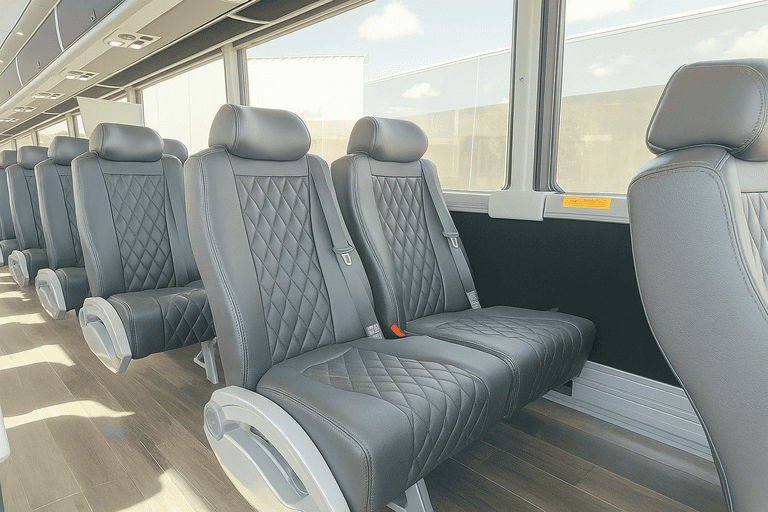 interior of Charter Bus Rental Newport News charter bus